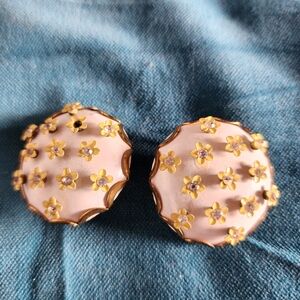 Fun Yellow Rhinestone Clip On Earrings